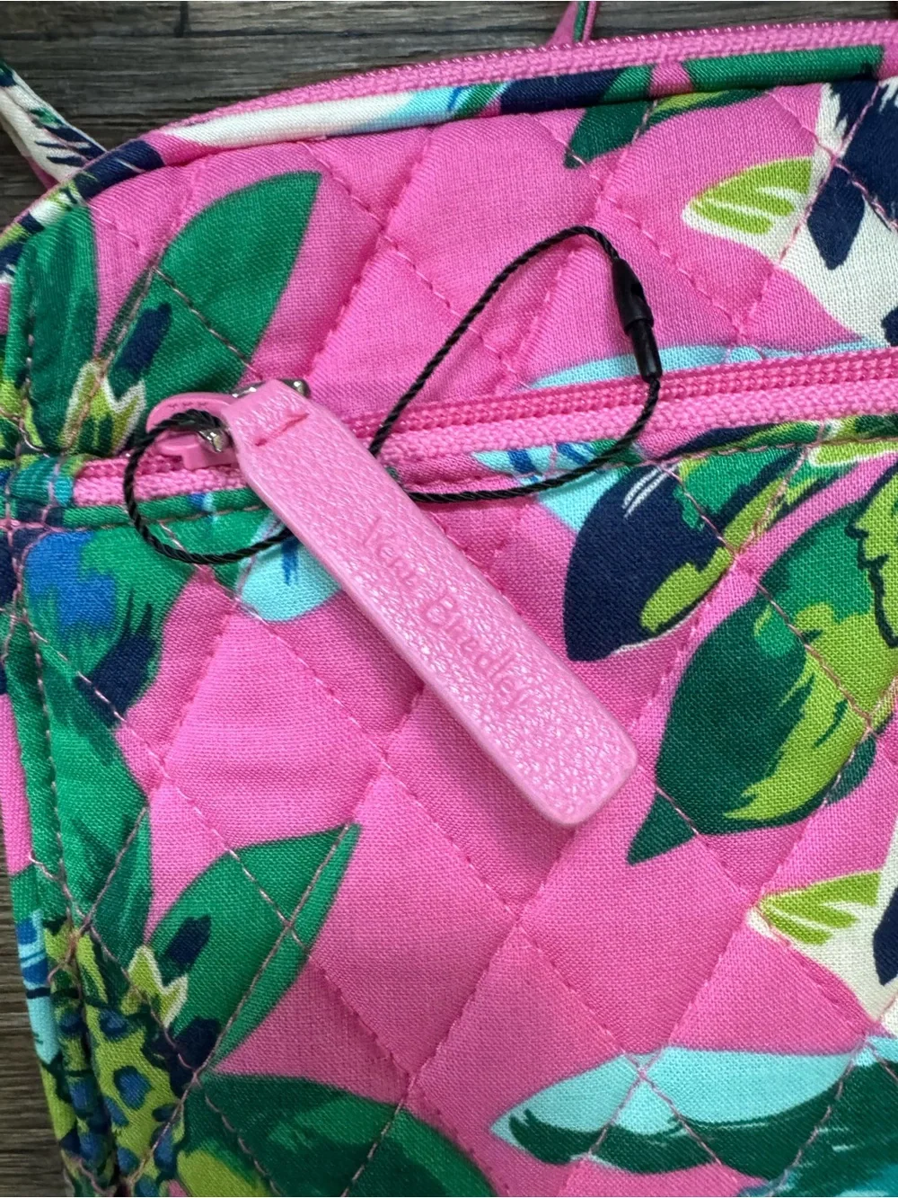 Vera Bradley Mini Hipster Crossbody Tropical Paradise Pink Green New